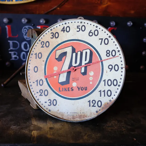 Original 7-Up thermometer